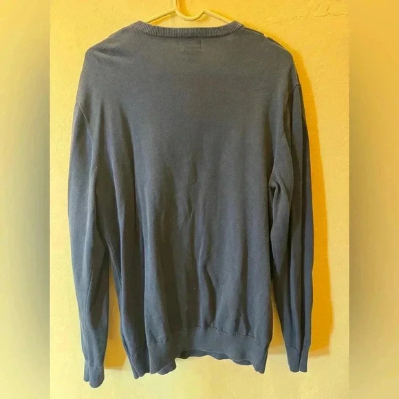 Old Navy’s men navy blue Argyle v-neck sweater size XLarge - Picture 5 of 7